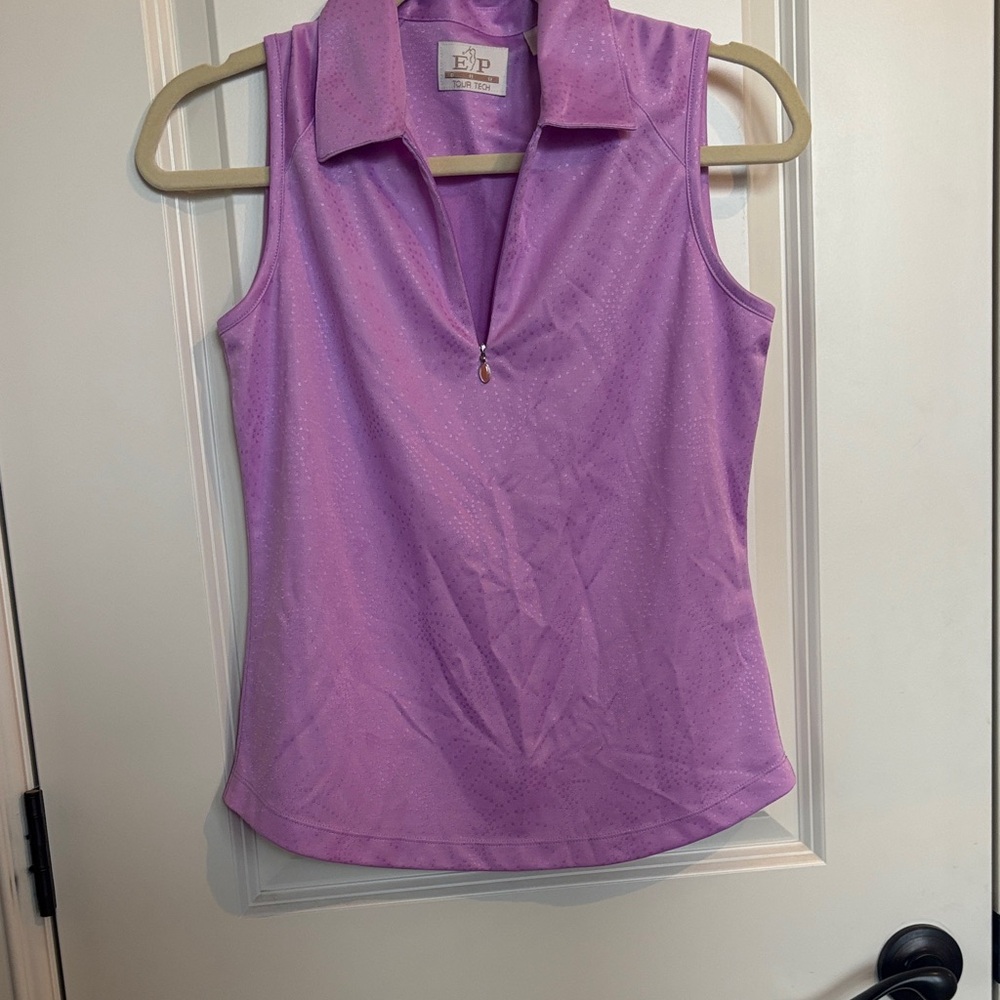 Pink/Purple Golf Sleeveless Women's Small Top